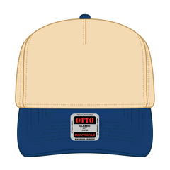 OTTO 31-069 5 Panel Mid Profile Baseball Cap - Ryl/Natl - Ryl/Natl / 6 1/2’’ - 7 5/8’’