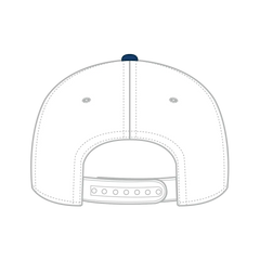 OTTO 31-069 5 Panel Mid Profile Baseball Cap - Ryl/Wht - Ryl/Wht / 6 1/2’’ - 7 5/8’’