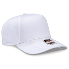 OTTO 31-069 5 Panel Mid Profile Baseball Cap - White - White / 6 1/2’’ - 7 5/8’’