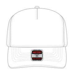 OTTO 31-069 5 Panel Mid Profile Baseball Cap - White - White / 6 1/2’’ - 7 5/8’’