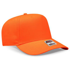 OTTO 31-069 Neon 5 Panel Mid Profile Baseball Cap - N. Orange - N. Orange / 6 1/2’’ - 7 5/8’’