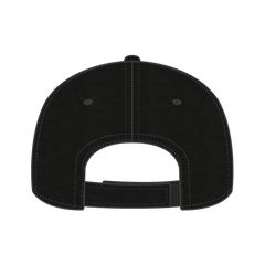 OTTO 31-538 5 Panel Mid Profile Baseball Cap - Black - Black / 6 1/2’’ - 7 5/8’’