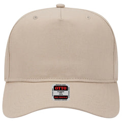 OTTO 31-538 5 Panel Mid Profile Baseball Cap - Khaki - Khaki / 6 1/2’’ - 7 5/8’’
