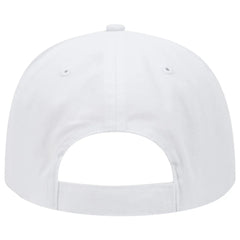 OTTO 31-538 5 Panel Mid Profile Baseball Cap - White - White / 6 1/2’’ - 7 5/8’’