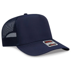 OTTO 32-1 5 Panel Mid Profile Mesh Back Trucker Cap - Navy - Navy / 7 3/8’’ - 7 5/8’’
