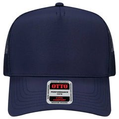 OTTO 32-1 5 Panel Mid Profile Mesh Back Trucker Cap - Navy - Navy / 7 3/8’’ - 7 5/8’’