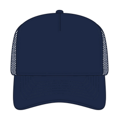 OTTO 32-1 5 Panel Mid Profile Mesh Back Trucker Cap - Navy - Navy / 7 3/8’’ - 7 5/8’’