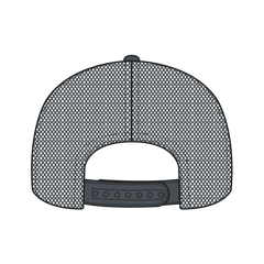 OTTO 32-285 5 Panel Mid Profile Mesh Back Trucker Cap - Char. Gray - Char. Gray / 6 1/2’’ - 7 5/8’’