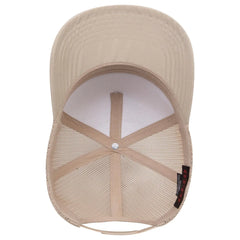 OTTO 32-285 5 Panel Mid Profile Mesh Back Trucker Cap - Khk - Khk / 6 1/2’’ - 7 5/8’’