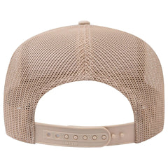OTTO 32-285 5 Panel Mid Profile Mesh Back Trucker Cap - Khk - Khk / 6 1/2’’ - 7 5/8’’