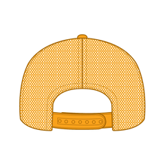 OTTO 32-467 5 Panel Mid Profile Mesh Back Trucker Cap - Gold - Gold / 6 1/2’’ - 7 5/8’’