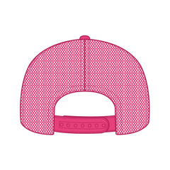 OTTO 32-467 5 Panel Mid Profile Mesh Back Trucker Cap - H.Pnk/Wht/H.Pnk - H.Pnk/Wht/H.Pnk / 6 1/2’’ - 7 5/8’’