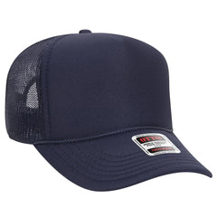 OTTO 32-467 5 Panel Mid Profile Mesh Back Trucker Cap - Navy - Navy / 6 1/2’’ - 7 5/8’’