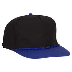 OTTO 37-143 5 Panel High Crown Baseball Cap - Royal/Black - Royal/Black / 6 1/2’’ - 7 5/8’’