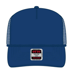 OTTO 39-071 5 Panel Mid Profile Mesh Back Trucker Cap - Royal - Royal / 6 1/2’’ - 7 5/8’’