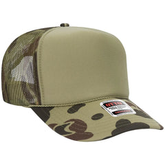 OTTO 39-165 5 Panel High Crown Mesh Back Trucker Cap - 018CPA - 018CPA / 6 1/2’’ - 7 5/8’’