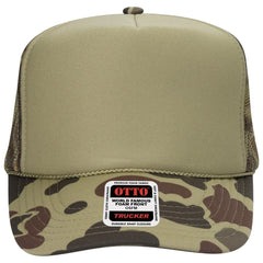 OTTO 39-165 5 Panel High Crown Mesh Back Trucker Cap - 018CPA - 018CPA / 6 1/2’’ - 7 5/8’’