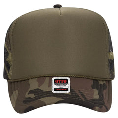 OTTO 39-165 5 Panel High Crown Mesh Back Trucker Cap - 021CPB - 021CPB / 6 1/2’’ - 7 5/8’’