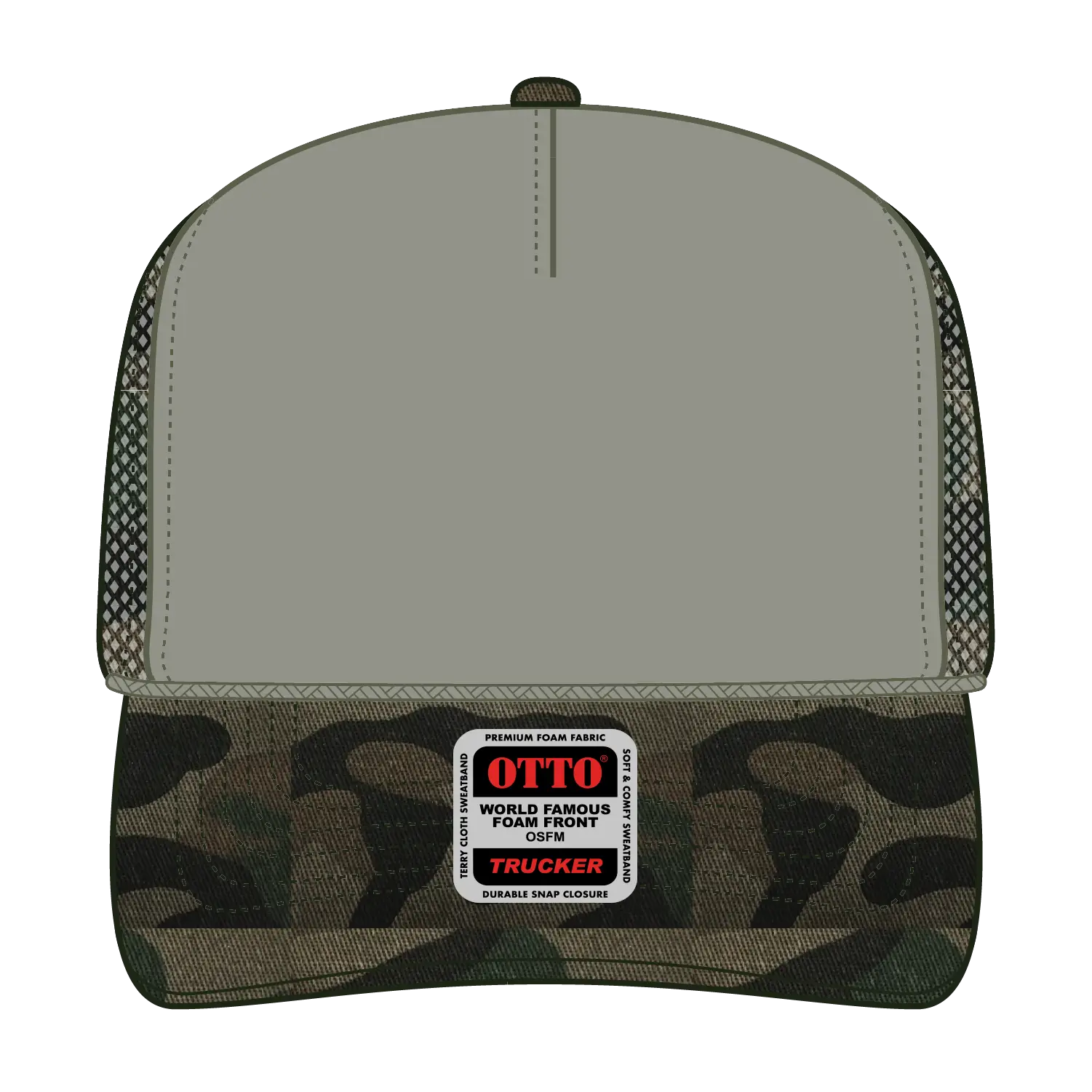 OTTO 39-165 5 Panel High Crown Mesh Back Trucker Cap - 021CPB - 021CPB / 6 1/2’’ - 7 5/8’’