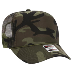 OTTO 39-165 5 Panel High Crown Mesh Back Trucker Cap - 0703CPB - 0703CPB / 6 1/2’’ - 7 5/8’’