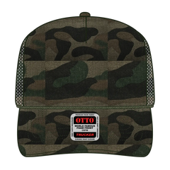 OTTO 39-165 5 Panel High Crown Mesh Back Trucker Cap - 0703CPB - 0703CPB / 6 1/2’’ - 7 5/8’’