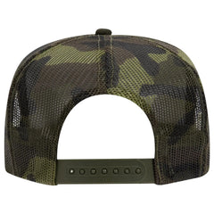 OTTO 39-165 5 Panel High Crown Mesh Back Trucker Cap - 0703CPB - 0703CPB / 6 1/2’’ - 7 5/8’’
