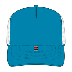 OTTO 39-165 5 Panel High Crown Mesh Back Trucker Cap - 10710716 N Blu/N Blu/Wht - 10710716 N Blu/N Blu/Wht / 6 1/2’’