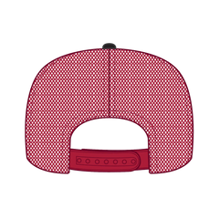 OTTO 39-165 5 Panel High Crown Mesh Back Trucker Cap - Blk/Blk/Red - Blk/Blk/Red / 6 1/2’’ - 7 5/8’’