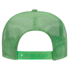 OTTO 39-165 5 Panel High Crown Mesh Back Trucker Cap - Cactus Green - Cactus Green / 6 1/2’’ - 7 5/8’’