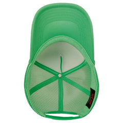 OTTO 39-165 5 Panel High Crown Mesh Back Trucker Cap - Cactus Green - Cactus Green / 6 1/2’’ - 7 5/8’’