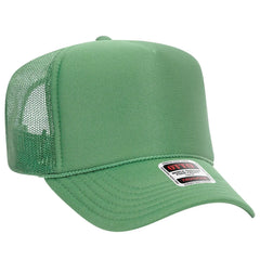 OTTO 39-165 5 Panel High Crown Mesh Back Trucker Cap - Cactus Green - Cactus Green / 6 1/2’’ - 7 5/8’’