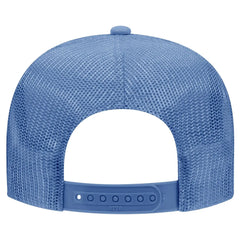OTTO 39-165 5 Panel High Crown Mesh Back Trucker Cap - Col. Blue