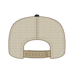 OTTO 39-165 5 Panel High Crown Mesh Back Trucker Cap - Dk.Grn/Dk.Grn/Kha - Dk.Grn/Dk.Grn/Kha / 6 1/2’’ - 7 5/8’’