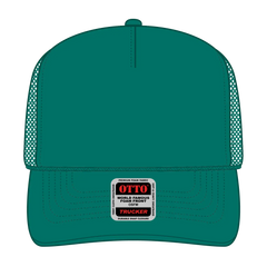 OTTO 39-165 5 Panel High Crown Mesh Back Trucker Cap - Jade - Jade / 6 1/2’’ - 7 5/8’’