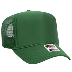 OTTO 39-165 5 Panel High Crown Mesh Back Trucker Cap - Kelly