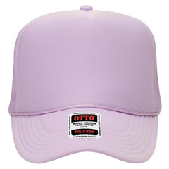 OTTO 39-165 5 Panel High Crown Mesh Back Trucker Cap - Lavender - Lavender / 6 1/2’’ - 7 5/8’’