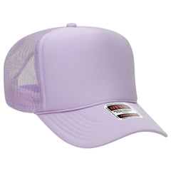 OTTO 39-165 5 Panel High Crown Mesh Back Trucker Cap - Lavender - Lavender / 6 1/2’’ - 7 5/8’’
