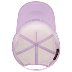 OTTO 39-165 5 Panel High Crown Mesh Back Trucker Cap - Lavender - Lavender / 6 1/2’’ - 7 5/8’’