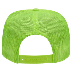 OTTO 39-165 5 Panel High Crown Mesh Back Trucker Cap - N. Green - N. Green / 6 1/2’’ - 7 5/8’’