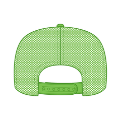 OTTO 39-165 5 Panel High Crown Mesh Back Trucker Cap - N.Grn/Wht/N.Grn - N.Grn/Wht/N.Grn / 6 1/2’’ - 7 5/8’’