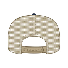 OTTO 39-165 5 Panel High Crown Mesh Back Trucker Cap - Nvy/Nvy/Kha - Nvy/Nvy/Kha / 6 1/2’’ - 7 5/8’’