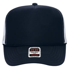 OTTO 39-165 5 Panel High Crown Mesh Back Trucker Cap - Nvy/Nvy/Wht - Nvy/Nvy/Wht / 6 1/2’’ - 7 5/8’’