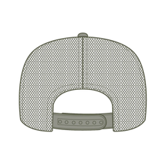 OTTO 39-165 5 Panel High Crown Mesh Back Trucker Cap - Ol. Green