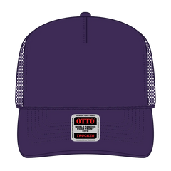 OTTO 39-165 5 Panel High Crown Mesh Back Trucker Cap - Purple - Purple / 6 1/2’’ - 7 5/8’’