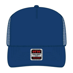 OTTO 39-165 5 Panel High Crown Mesh Back Trucker Cap - Royal - Royal / 6 1/2’’ - 7 5/8’’
