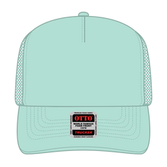 OTTO 39-165 5 Panel High Crown Mesh Back Trucker Cap - Seafoam Green - Seafoam Green / 6 1/2’’ - 7 5/8’’