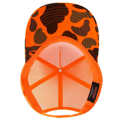 OTTO 39-165 Camouflage 5 Panel High Crown Mesh Back Trucker Cap - N.Org/Camo - N.Org/Camo / 6 1/2’’ - 7 5/8’’