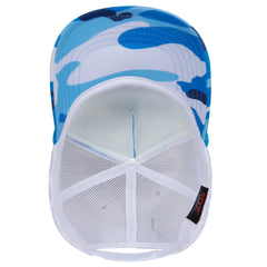OTTO 39-165 Camouflage 5 Panel High Crown Mesh Back Trucker Cap - Sky Camo/Wht - Sky Camo/Wht / 6 1/2’’ - 7 5/8’’