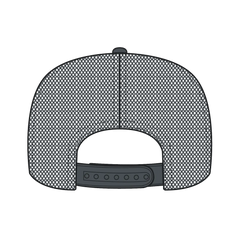 OTTO 39-166 5 Panel High Crown Air Mesh Back Trucker Cap - Char. Gray - Char. Gray / 7 3/8’’ - 7 5/8’’