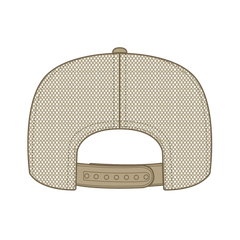 OTTO 39-166 5 Panel High Crown Air Mesh Back Trucker Cap - Khaki - Khaki / 7 3/8’’ - 7 5/8’’